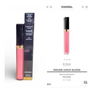 CHANEL Rouge Coco Gloss Moisturizing Glossimer - 728 Rose Pulpe